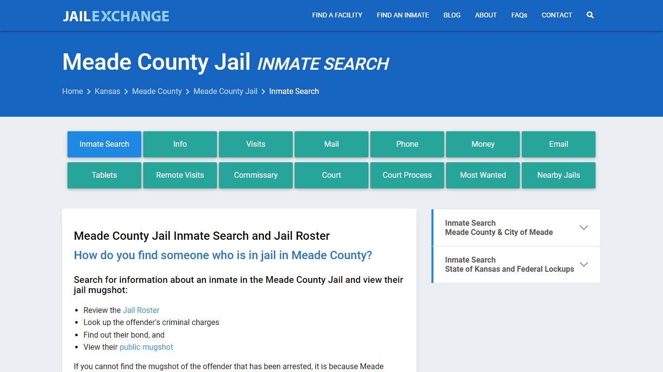 Inmate Search: Roster & Mugshots - Meade County Jail, KS
