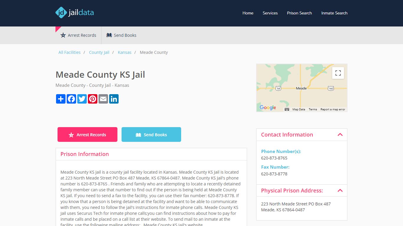 Meade County KS Jail Inmate Search and Prisoner Info - Meade, KS